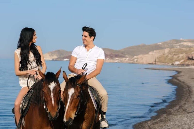 Santorini: Horseback Riding on the Black Sandy Eros Beach - The Meeting Point and Preparation