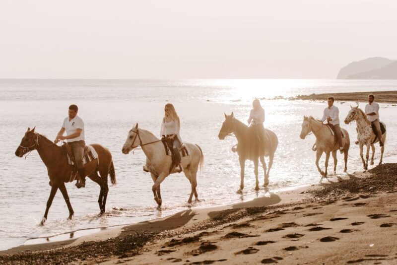 Santorini: Horseback Riding on the Black Sandy Eros Beach - Key Points