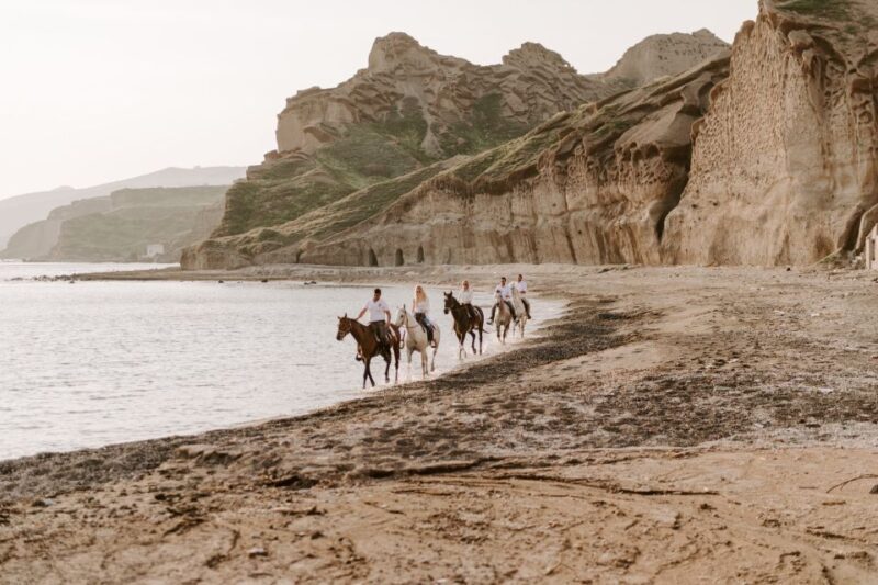 Santorini: Horseback Riding on the Black Sandy Eros Beach - The Itinerary in Detail