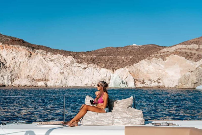 Santorini: Luxury Catamaran Cruise with Lunch, BBQ & Drinks - Comfort and Convenience