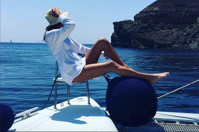 Santorini Platinum Catamaran Cruise With Meal, BBQ and Open Bar - Frequently Asked Questions