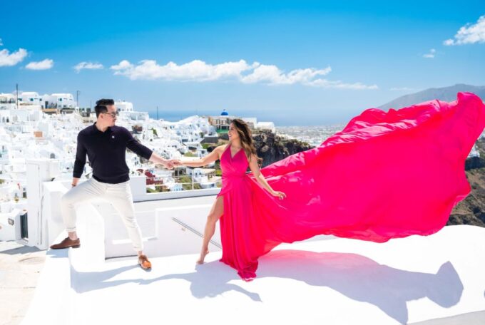 Santorini: Proffessional Flying Dress Photoshoot - What to Bring