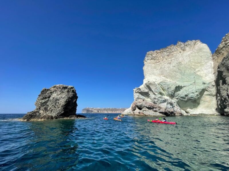 Santorini: South Sea Kayaking Tour With Sea Caves and Picnic - Key Points