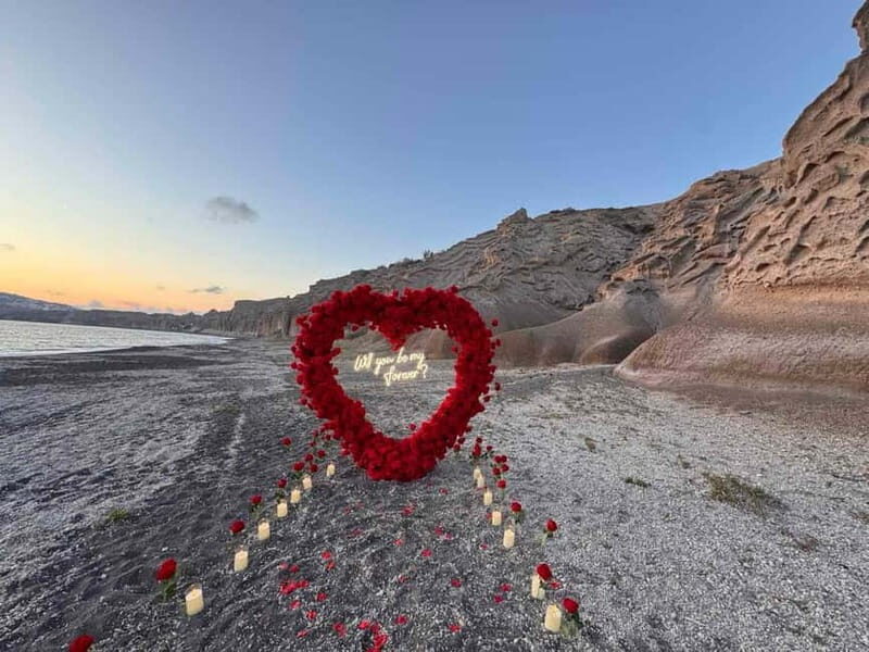 Santorini: Vlychada Beach Wedding Proposal with Heart Arch - FAQs