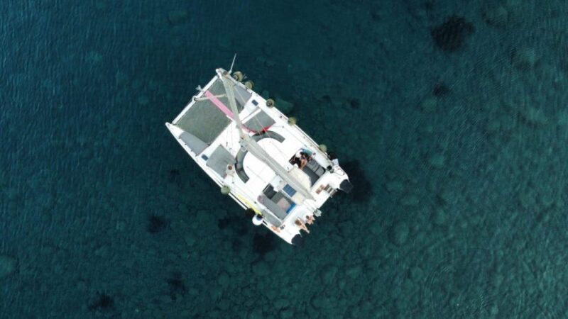 Santorini:Catamaran: Private Cruise With Food & Drinks - Included Services and Amenities