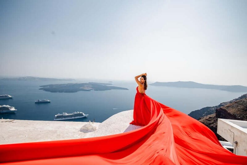 Santorini:Flying Dress shoot with Professional photographer - An In-Depth Look at the Experience