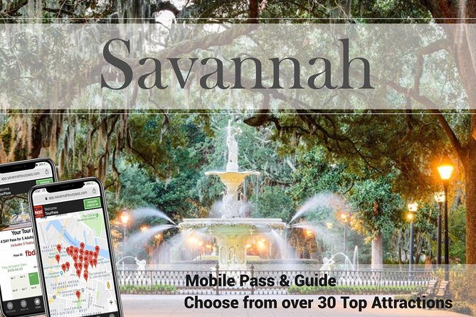 Savannah Tour Pass | 1-Day Pass | Includes Over 30 Attractions - Transportation Options