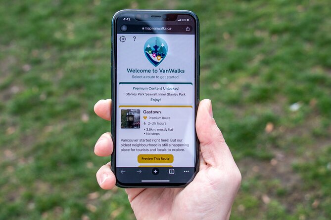 Self-Guided Smartphone Walking Tours of Stanley Park - Tour Confirmation and Privacy
