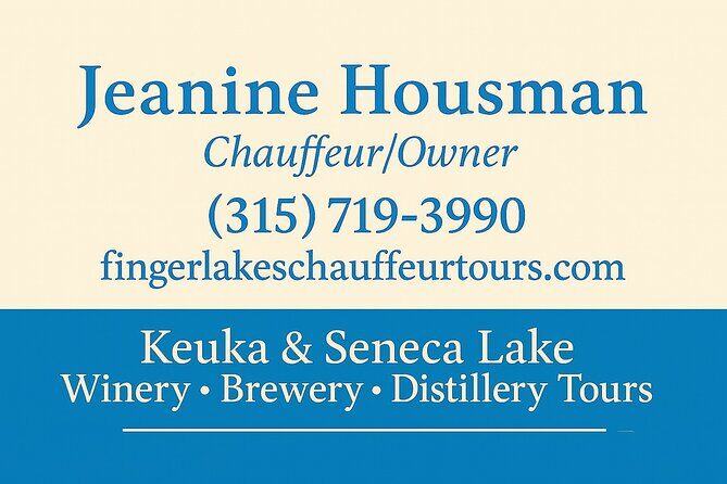 Seneca Lake Wine Tour - Customizable - FAQ