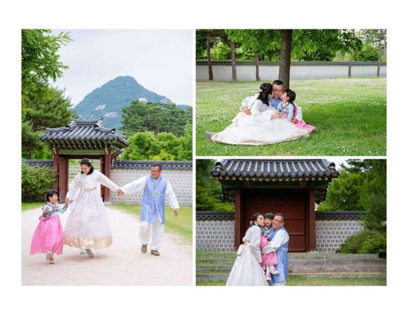 Seoul: (English Speaker) Palace Exclusive Family Photoshoot - An Elegant Photo Journey Through Gyeongbokgung Palace