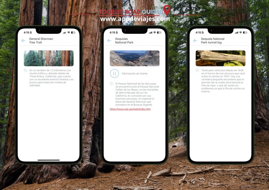 Sequoias National Park Self-Guided App With Audioguide - Key Features