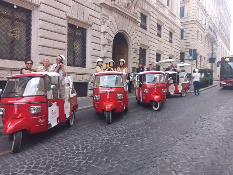 Seven Hills of Rome Tuk-Tuk Tour with Gastronomic Break - Key Points