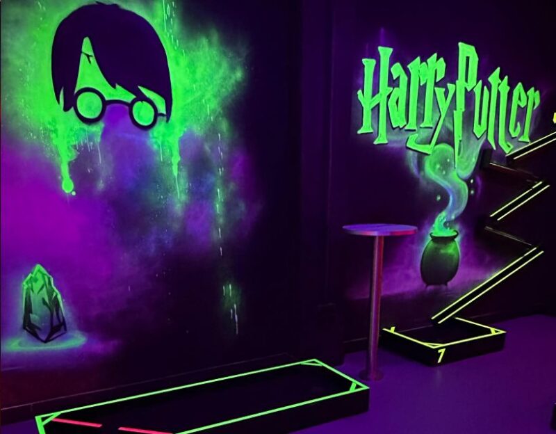 Seville: Indoor UV 18 Hole Minigolf Experience - Course and Equipment Details