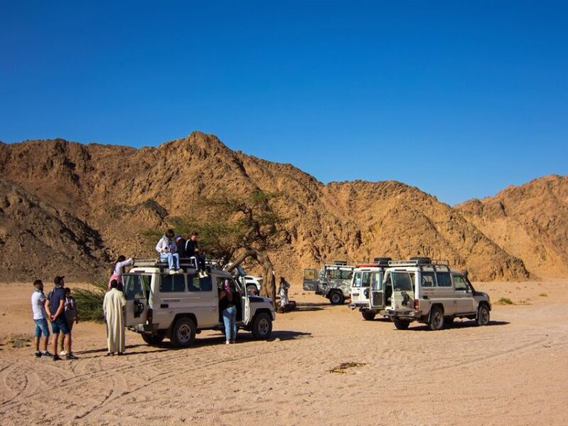 Sharm El Sheikh: Dahab, Canyon, Camel, and Snorkel Jeep Tour - Activities and Experiences
