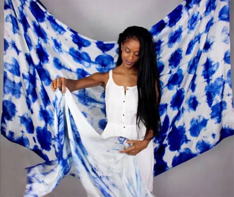 Shibori Tie Dye a Silk Scarf in Ocho Rios - Immerse in the Heart of Jamaica