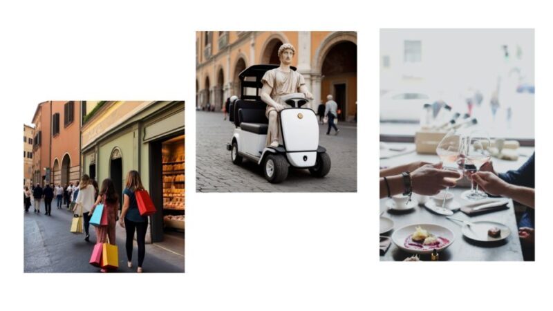 Shopping in Rome: 4h Golf Cart tour with Aperitivo - Included and Practical Details