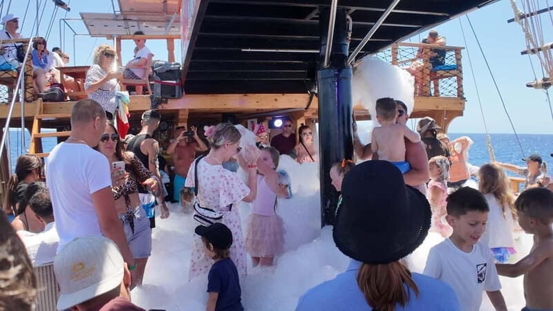 Side: Dolphin Boat Tour With Lunch Foam party Swimming - The Foam Party Continues and More Water Fun