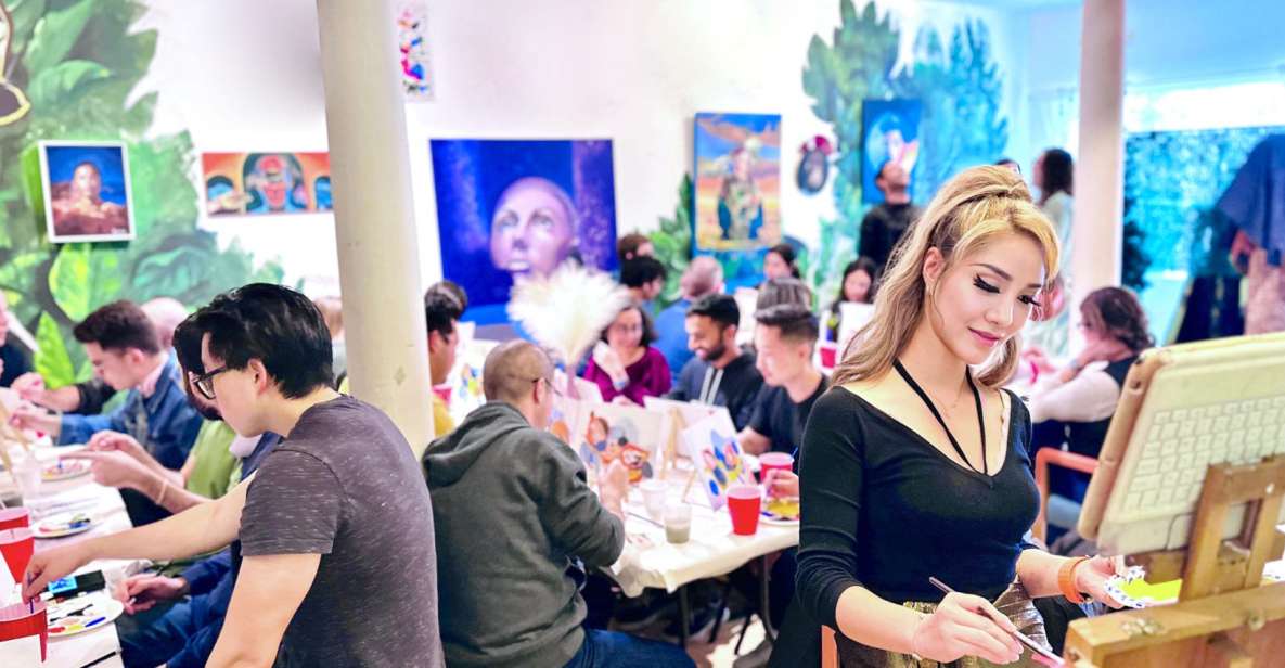 Sip & Paint Team Building Events - Creative Expression and Socialization