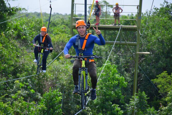 Sky Trail: Sky Bike, Tarzania, Bungee Swing & Zip Line with lunch - Key Points