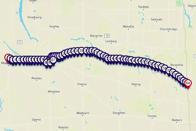 Smartphone Driving Tour Between Moose Jaw, Regina and Manitoba - Features and Accessibility