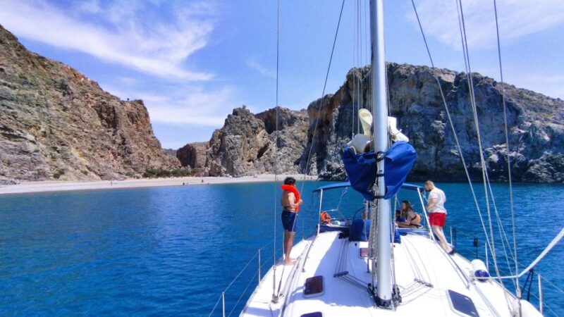 South Crete: Sunset Sailing Full Day Trip With Finger Food - Departure and Experience Details