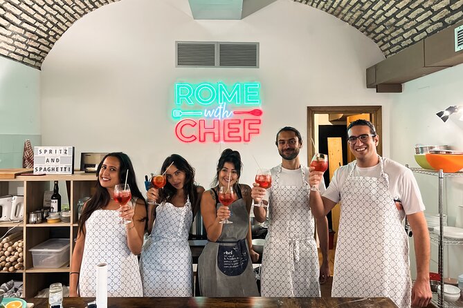 Spritz and Spaghetti: Small Group Tipsy Cooking Class - Menu and Inclusions