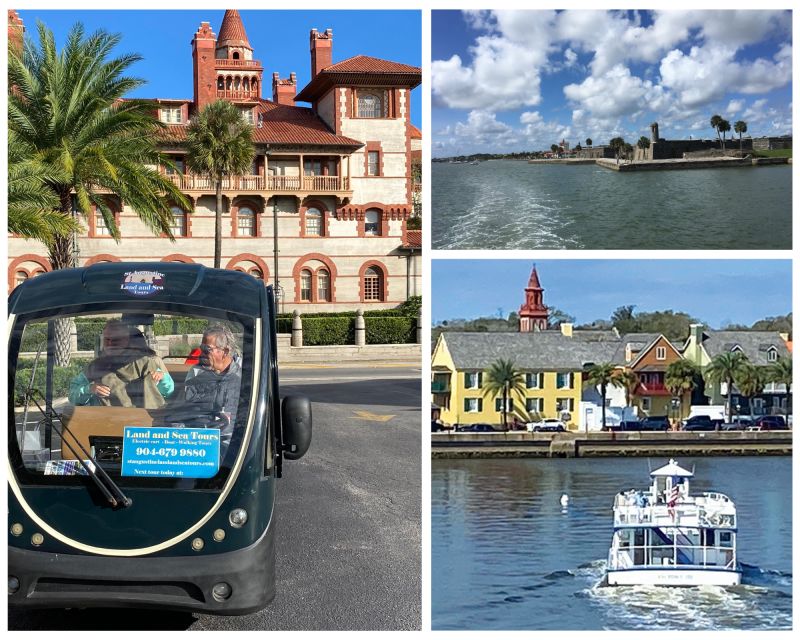 St. Augustine: Boat Cruise and Electric Golf Cart Tour - St. Augustines Iconic Landmarks