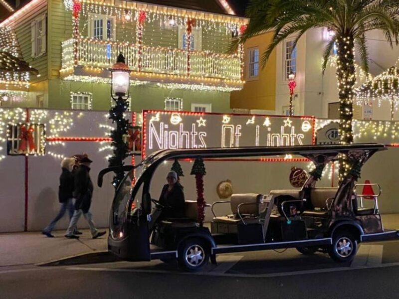 St Augustine: Nights of Lights Tour by Electric Cart - FAQ