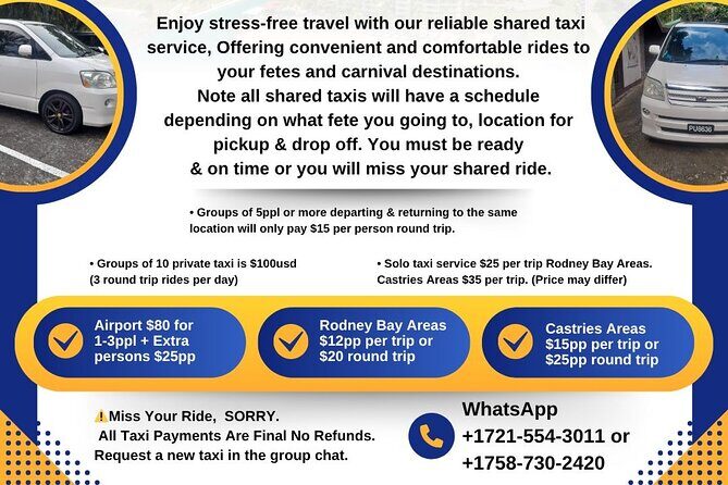 St. Lucia Private Transport - Cancellation and Flexibility