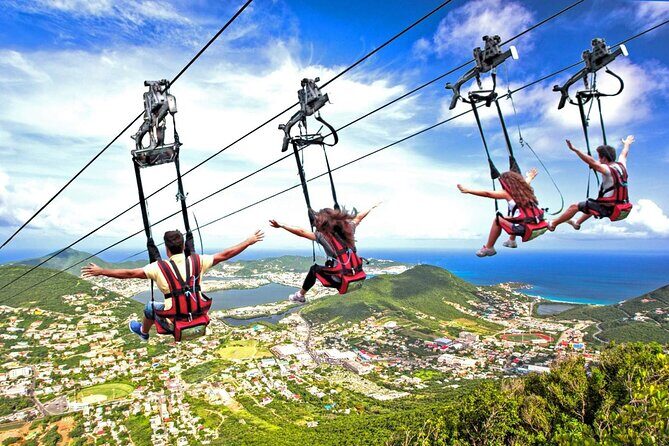 St Maarten Sky Explorer, Flying Dutchman and Schooner Ride Combo - Key Points