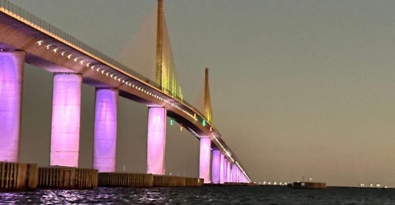 St. Petersburg, FL: Sunset & Skyway Bridge Lights Tour - The Highlight: The Skyway Bridge Lights