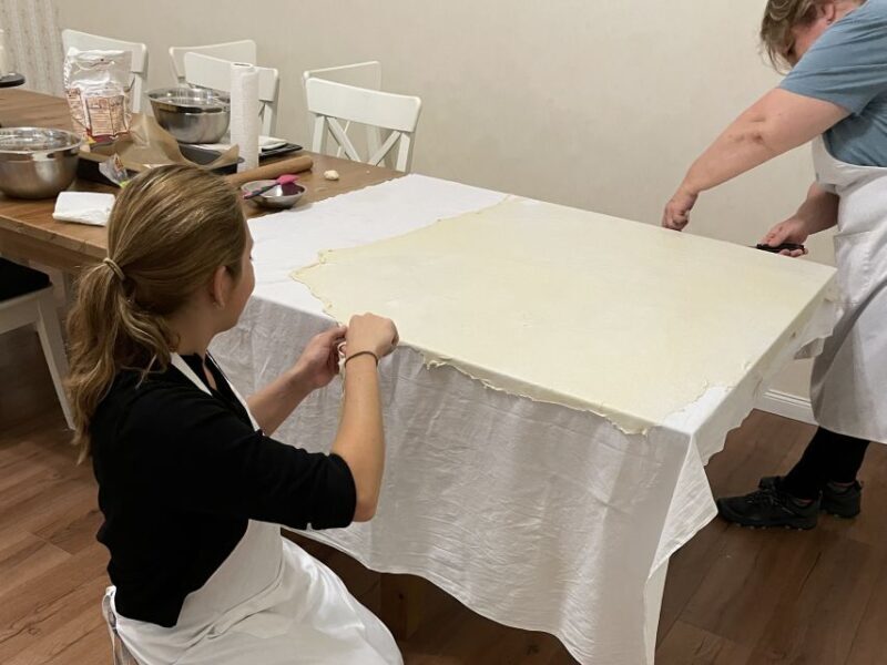 Stretched Strudel Making Class with 2 Different Fillings - In-Depth: The Practicalities
