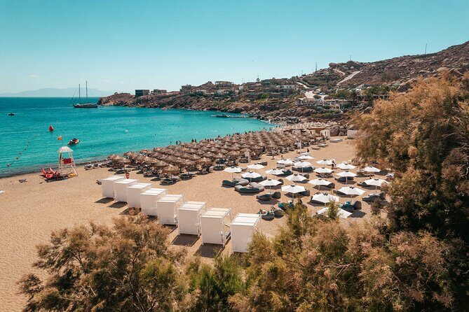 Super Paradise Beach Mykonos Seaside Sunbed (2nd row) - The Experience in Detail