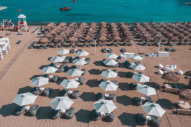 Super Paradise Beach Mykonos Seaside Sunbed (3rd & 4th Row) - Beach Club Atmosphere and Entertainment