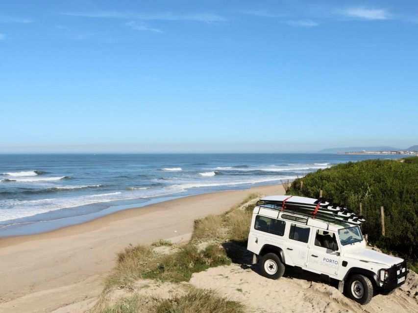 Surf Day at Porto Surf School 3h Surf Lesson With Shuttle - Key Points