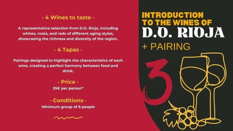 Tasting: "Introduction to Wines of D.O. Rioja" + Pairing - An In-Depth Look at the Rioja Wine Tasting Experience
