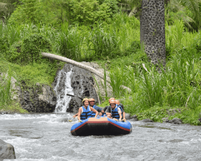 Telaga Waja River Rafting Adventure in Karangasem Bali - Lush Scenery and Waterfall