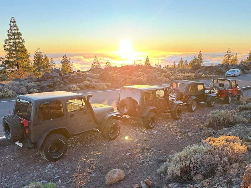 Tenerife: Wrangler jeep tour in the volcano teide at sunset - Key Points
