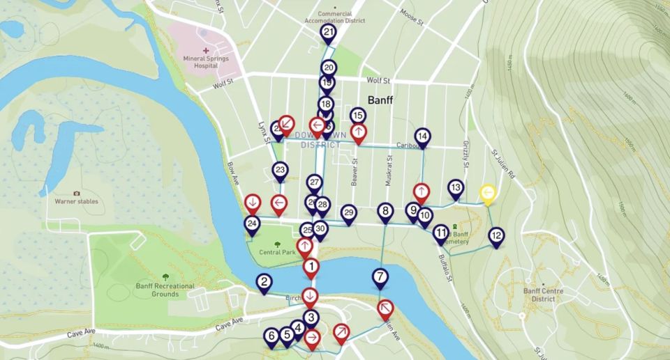 The Sights of Banff: a Smartphone Audio Walking Tour - Banff Central Park Highlights