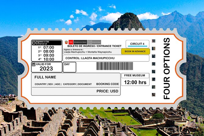 Tickets to Huayna Picchu Four Time Options - Nearby Public Transportation