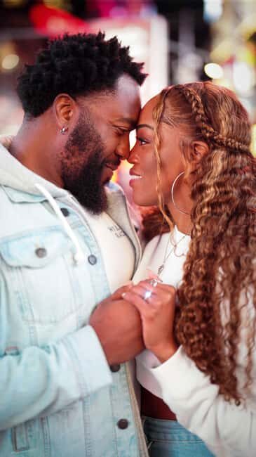Times Square VIP Photoshoot on the Iconic Red Stairs - A Closer Look at the Times Square VIP Photoshoot