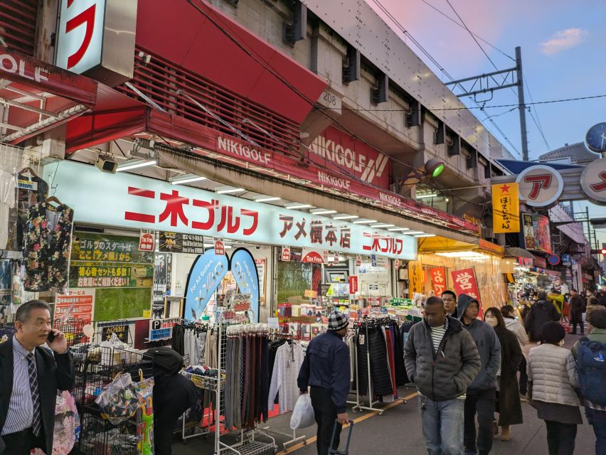 Tokyo Japanese Food Hopping Tour in Ueno Ameyoko at Night - Duration and Experience