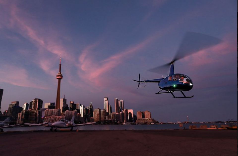 Toronto: Private Twilight Helicopter Tour With Wine - Inclusions