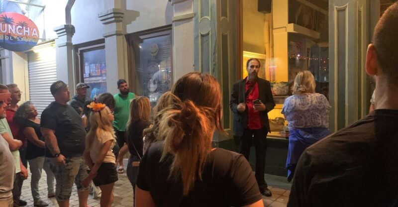 Tour of haunted locations with ghost hunting gear. - Key Points