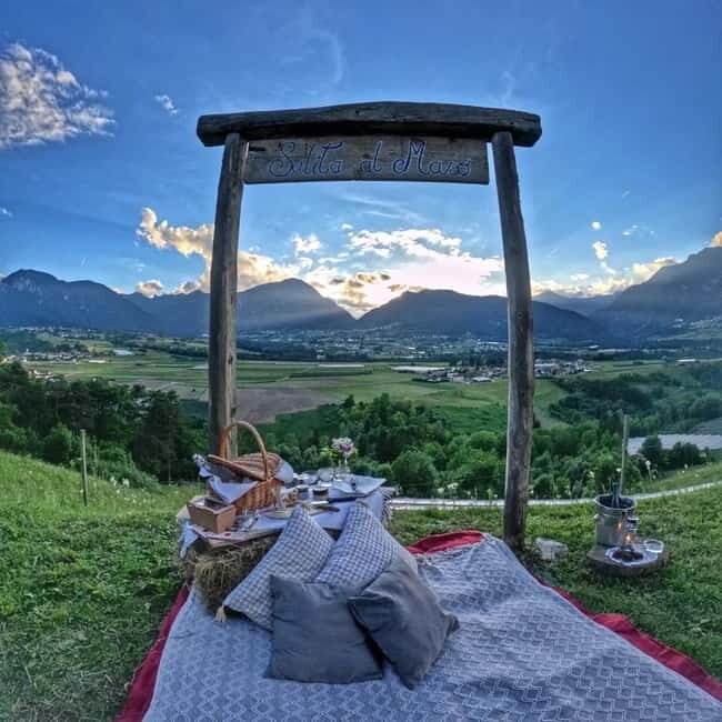 Trentino Agriconda: Magical Picnic at Sunset basket in Comano - A Scenic Journey into Authentic Italy