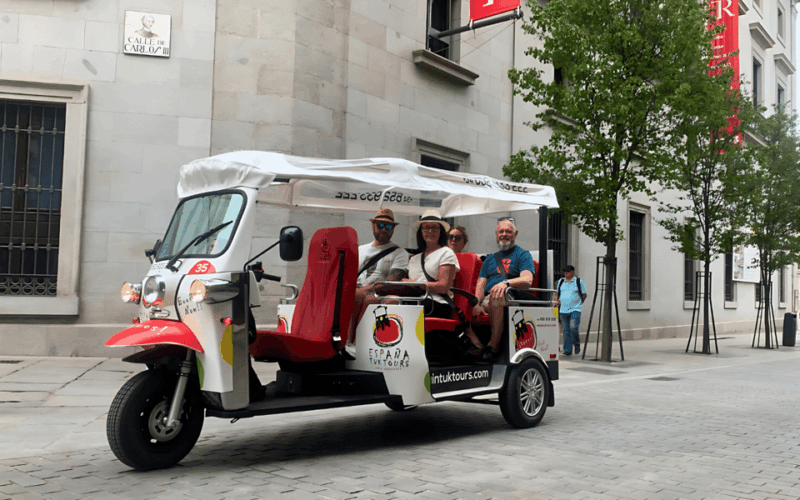 Tuk Tuk Tour With Wine Test in Madrid - Highlights of the Experience
