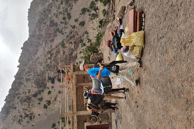 two days valley trek in the Atlas mountains - Day 1: From Marrakech to Tizi Mzik and Tamsoulte Waterfalls