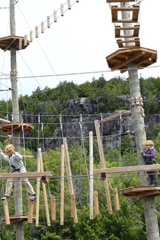 Tyroparc: La Cité des Bois Obstacle Course in Laurentians - An Authentic Adventure in the Laurentians