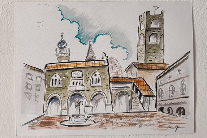 Urban Sketching in Bergamo - Upper Town! - Getting There