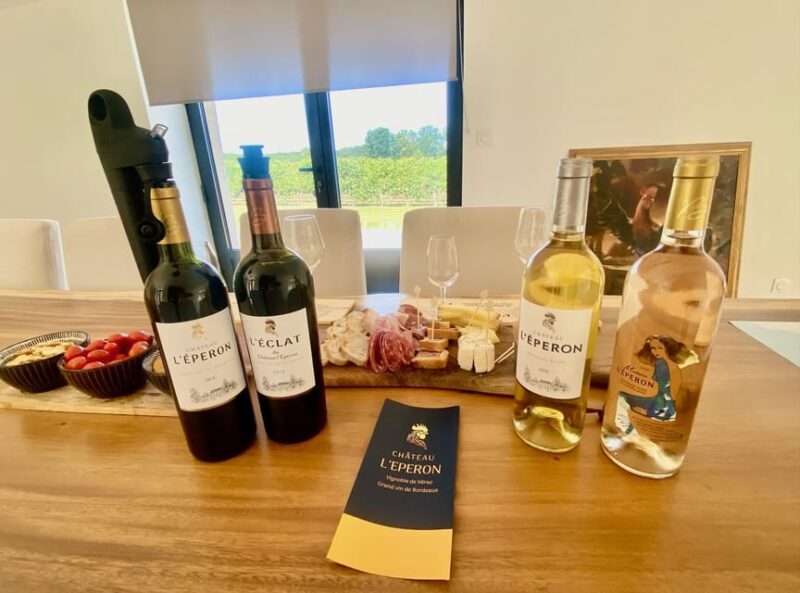 Vérac: Château L'Éperon Wine Tasting and Masterclass - Inclusions